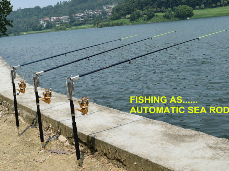 automatic fishing pole weyleity Spring Rod Holder 2 Pack All metal construction 2023 New design with Pulley